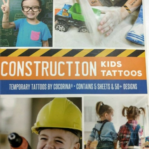 Construction Kids Tattoos Temporary 50 Plus Designs Fun Party Supplies - Picture 2 of 7